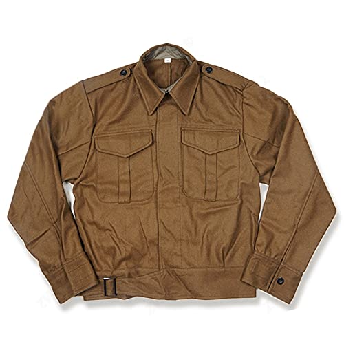 WW2 British P37 Jacket Mens Vintage Short Woolen Combat Ike Jacket